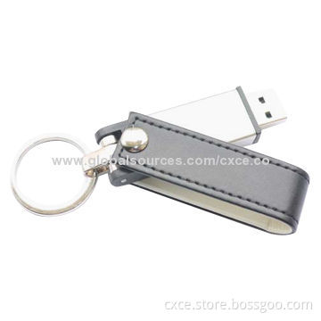 USB Pen, leather cover, embossing artwork, available in various colors